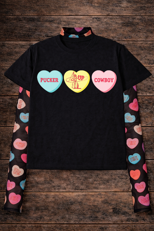 Pucker Up Cowboy Tee