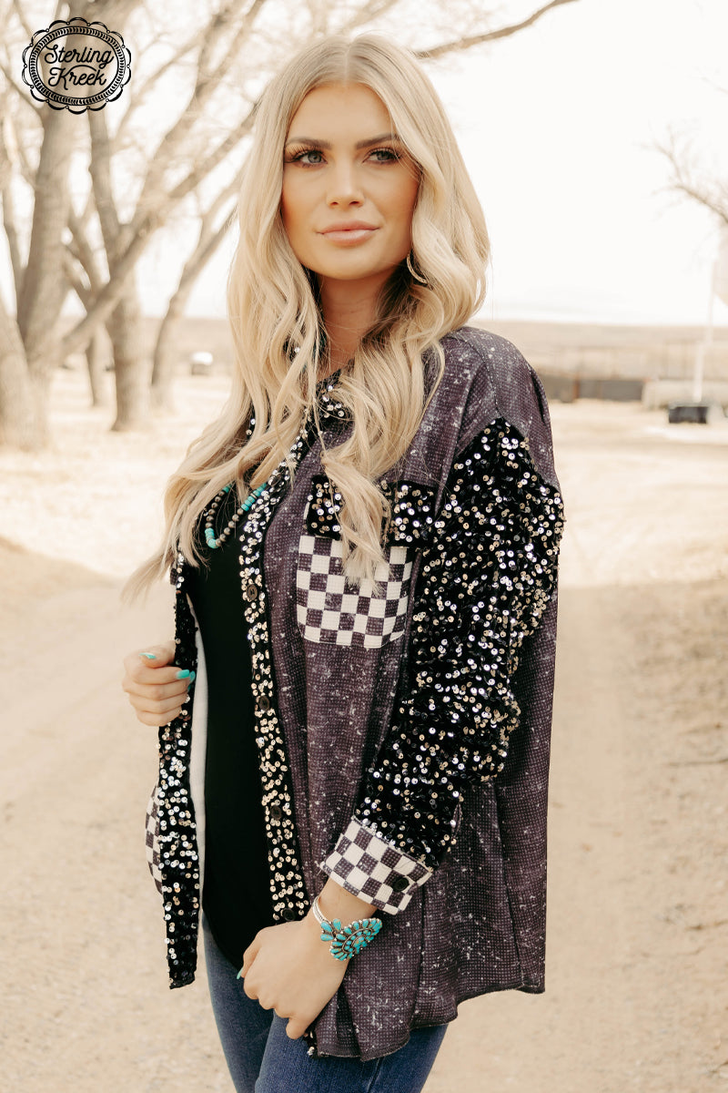 Bad & Boujee Checkered Shacket