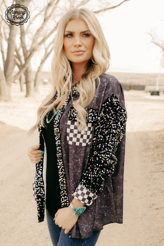 Bad & Boujee Checkered Shacket