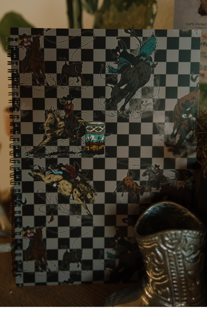 Checkered Rodeo Notebook – Large