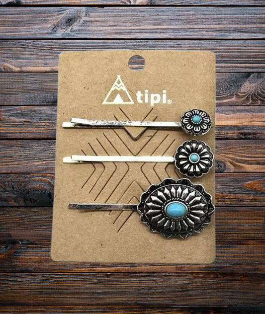 CONCHO BOBBY PIN SET