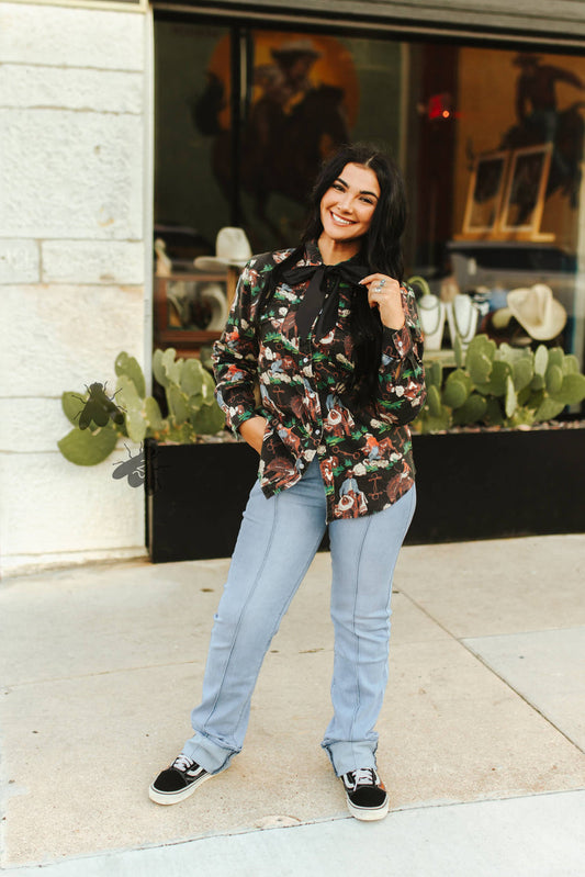 Brushy Pop Pearl Snap