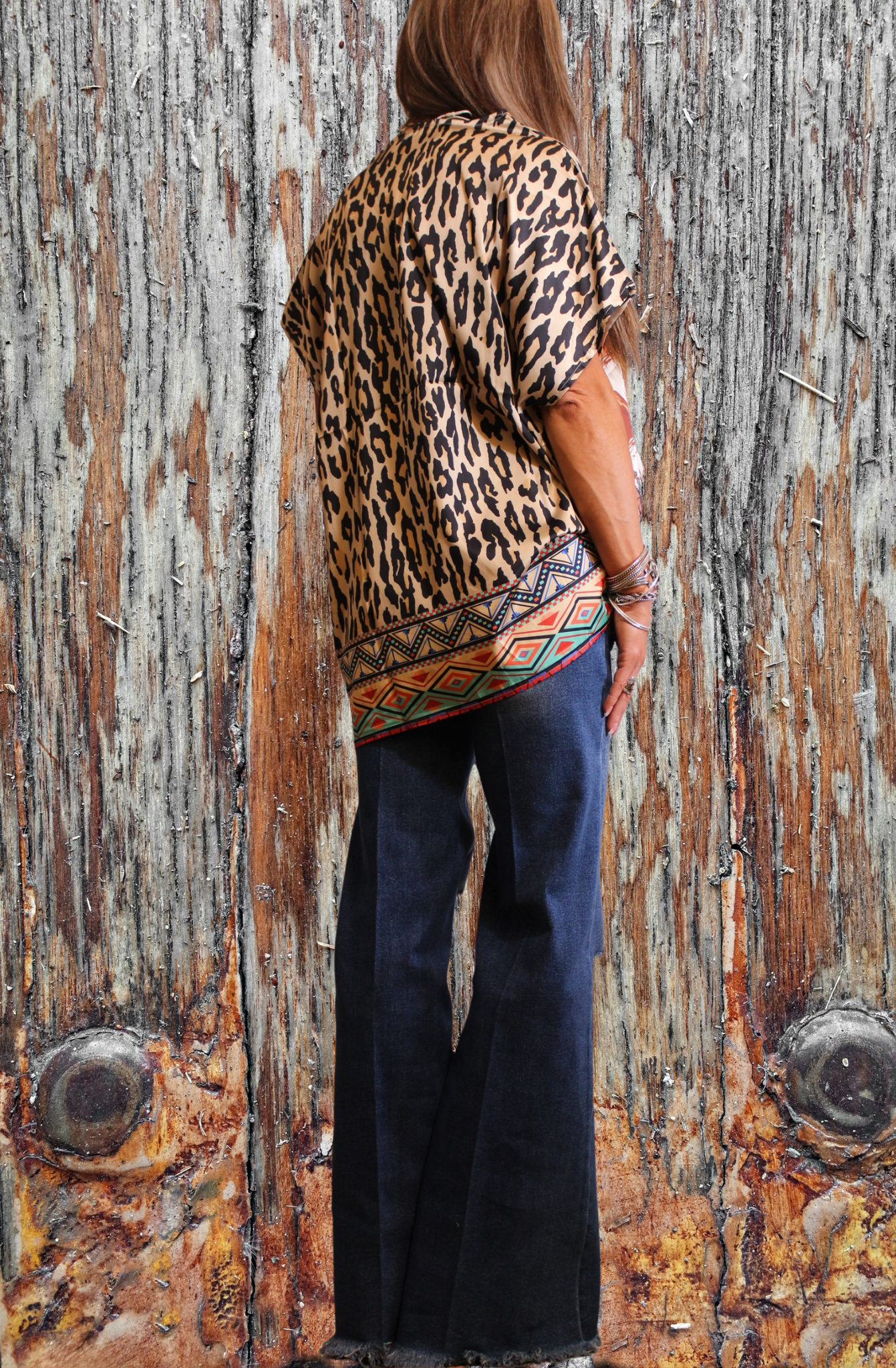 Leopard Punchy Poncho Top